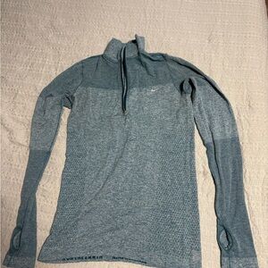 Nike Teal Long Sleeve Half-Zip Top